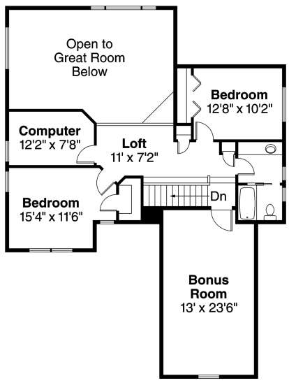 Floorplan 2 for House Plan #035-00454