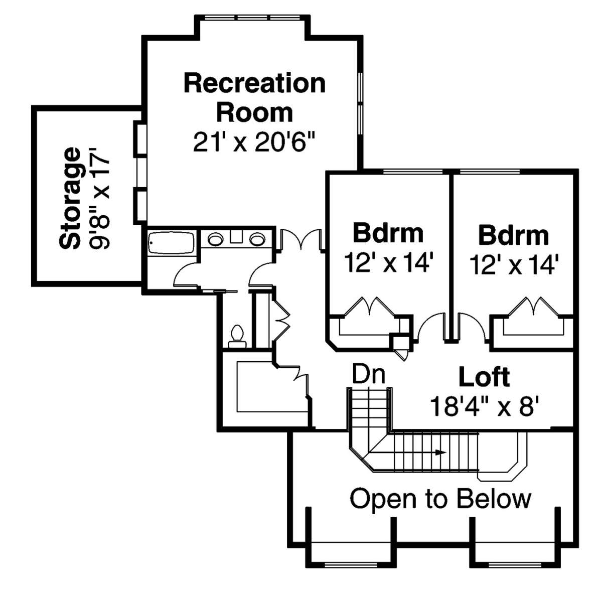 Floorplan 2 for House Plan #035-00455