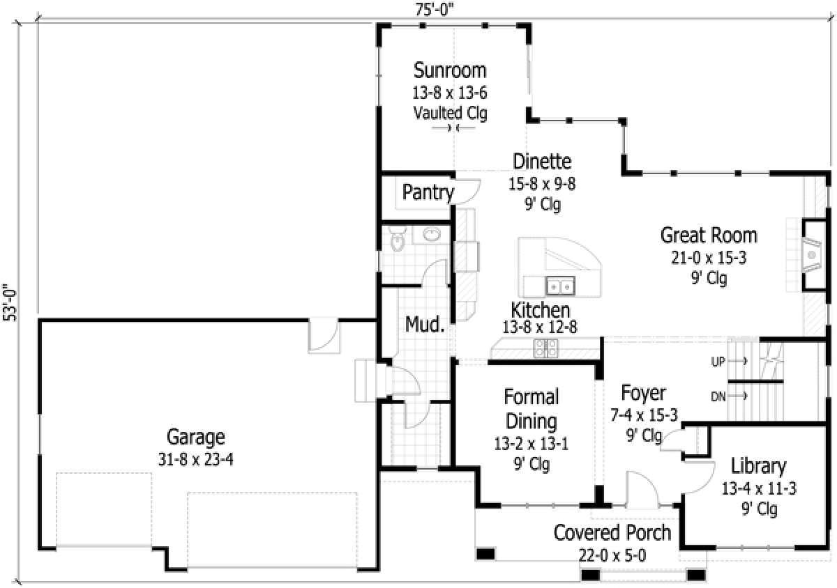Main Floor for House Plan #098-00171