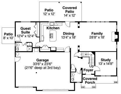 Floorplan 1 for House Plan #035-00458
