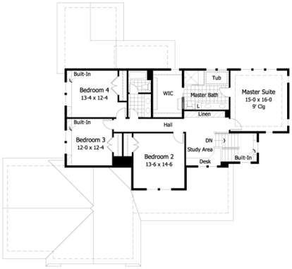 Second Floor for House Plan #098-00180
