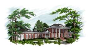 Georgian House Plan #036-00161 Elevation Photo