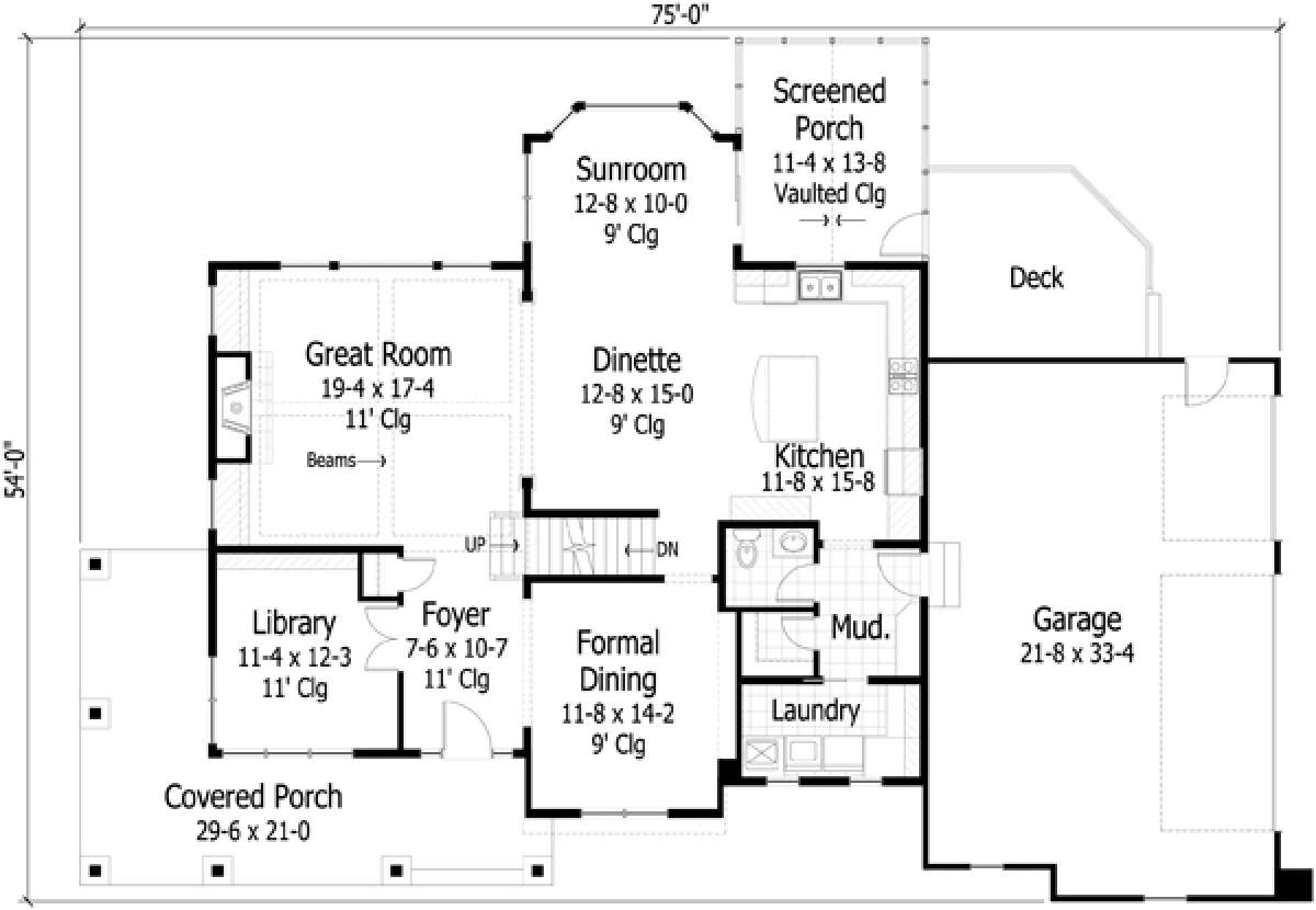 Main Floor for House Plan #098-00184