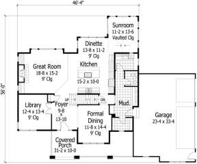 Main Floor for House Plan #098-00185