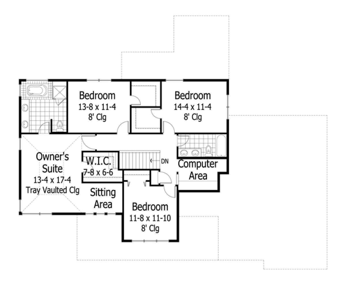 Second Floor for House Plan #098-00185