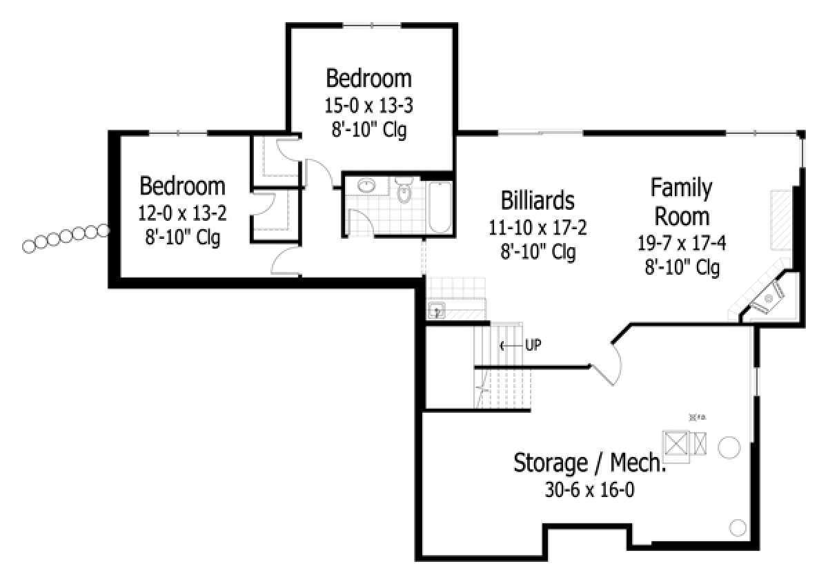 Basement for House Plan #098-00191