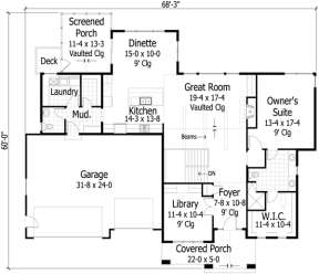 Main Floor for House Plan #098-00191