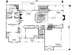 First Floor for House Plan #036-00162
