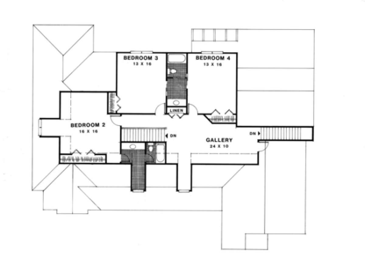 Second Floor for House Plan #036-00162