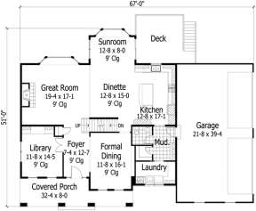 Main Floor for House Plan #098-00196