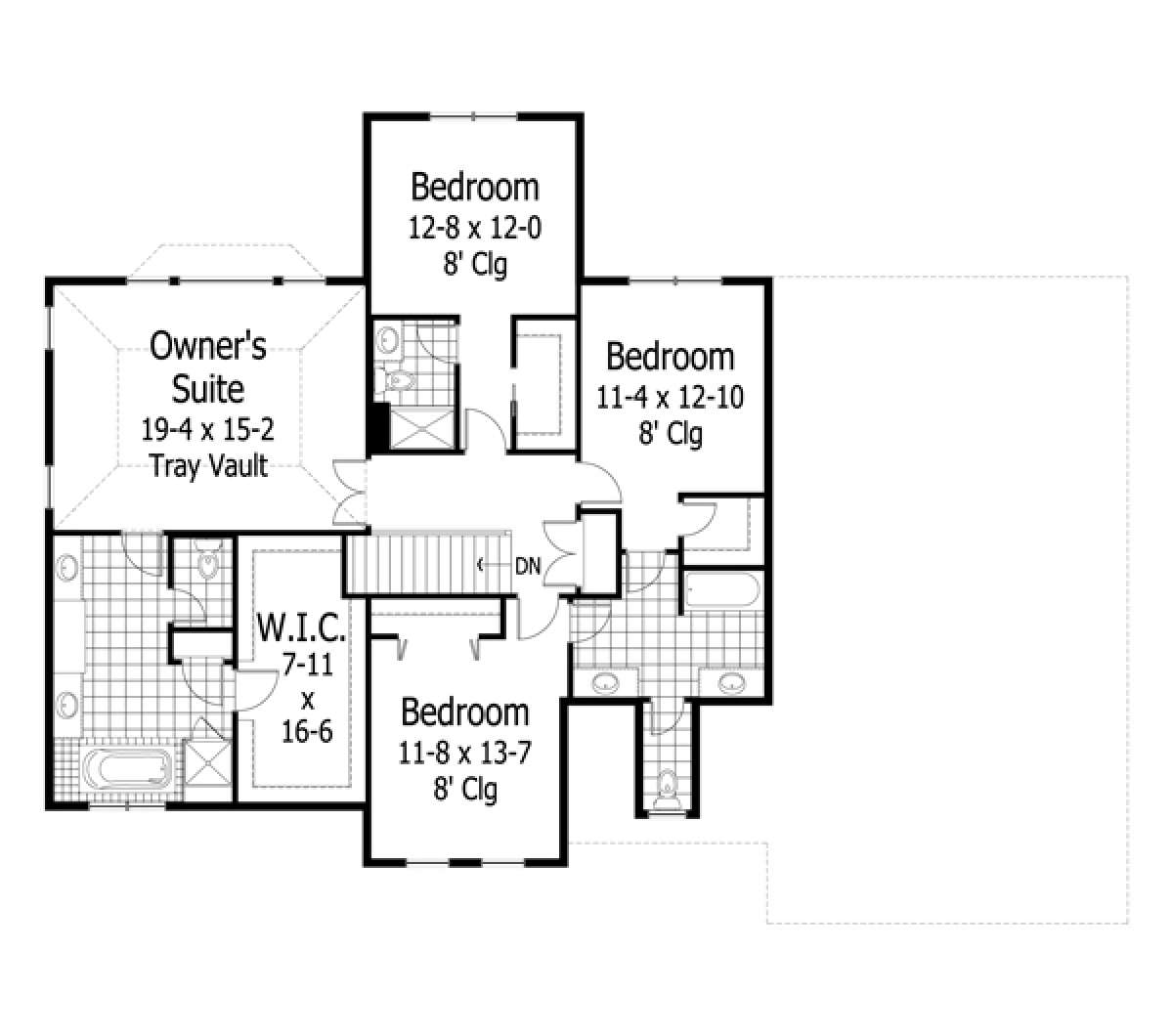 Second Floor for House Plan #098-00196