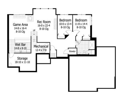 Basement for House Plan #098-00199