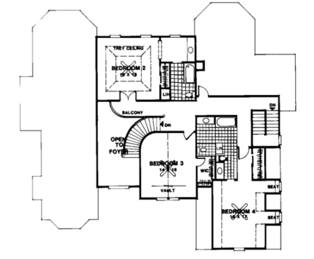 Second Floor for House Plan #036-00163