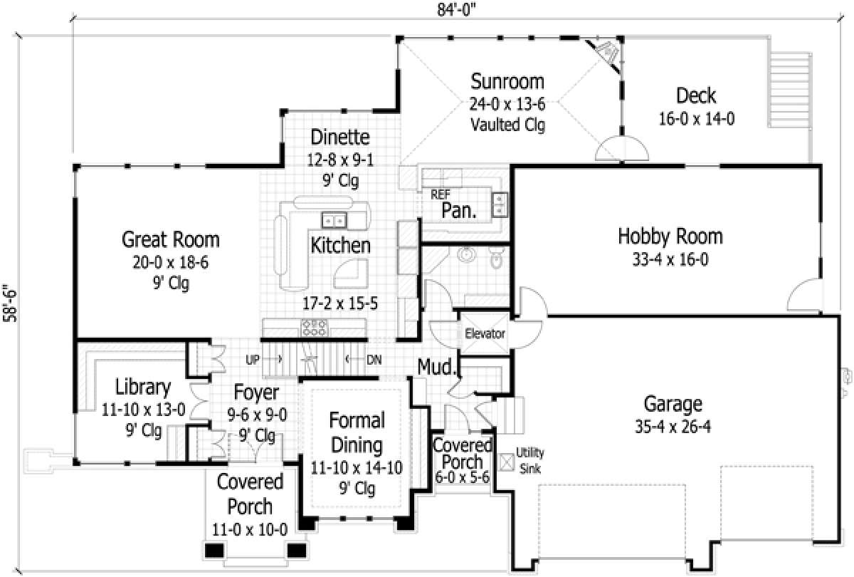 Main Floor for House Plan #098-00206