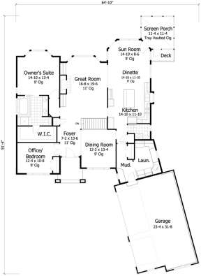 Main Floor for House Plan #098-00209