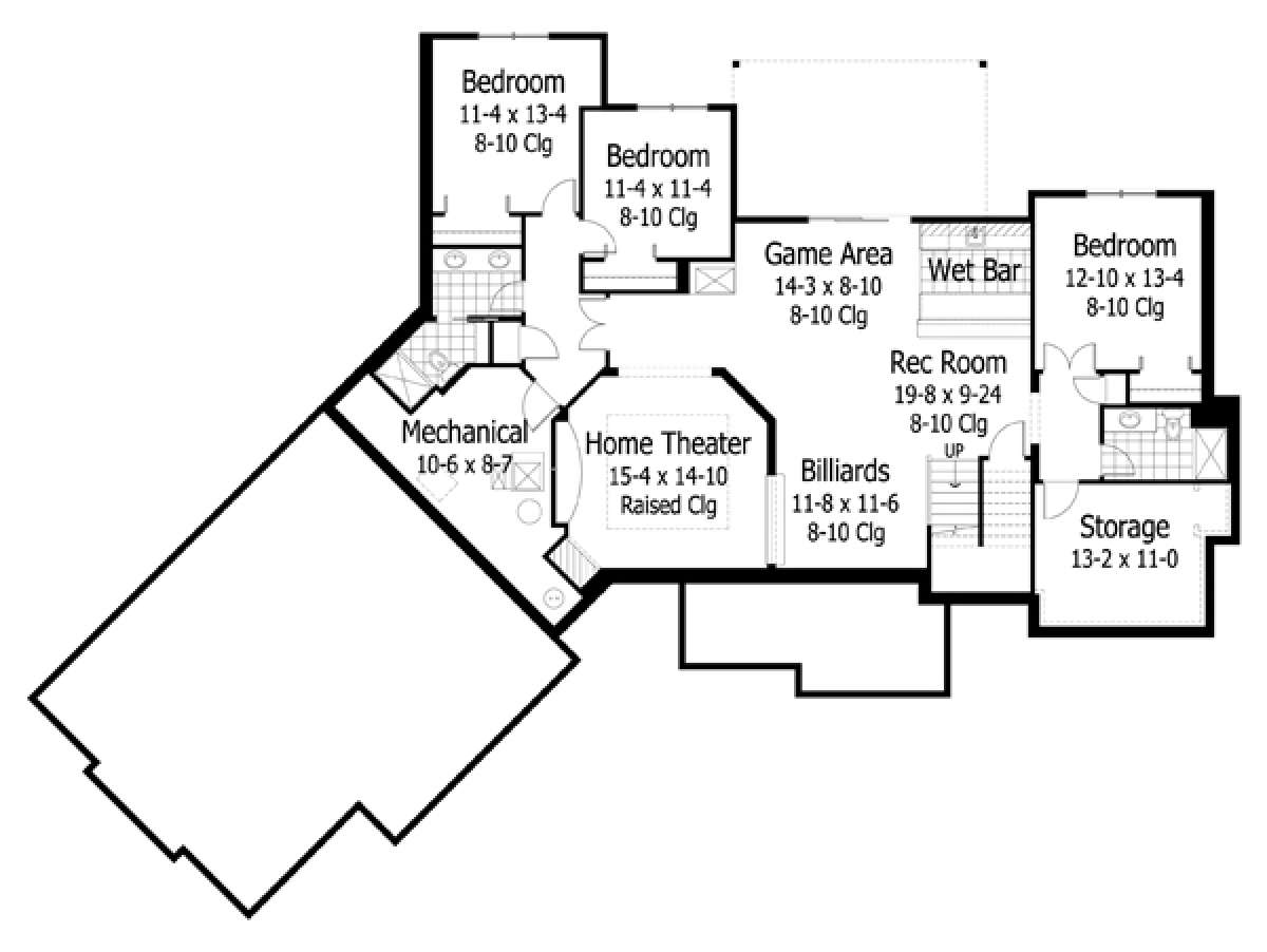 Basement for House Plan #098-00210