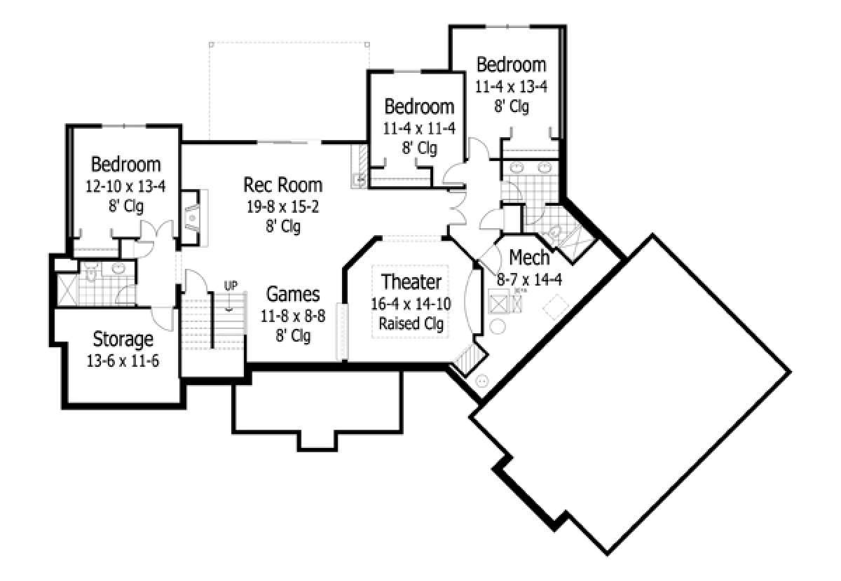 Basement for House Plan #098-00211