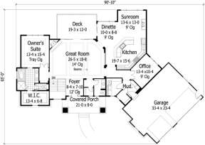 Main Floor for House Plan #098-00211