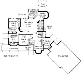 Basement for House Plan #098-00213
