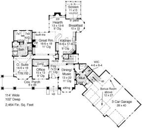 Main Floor for House Plan #098-00213