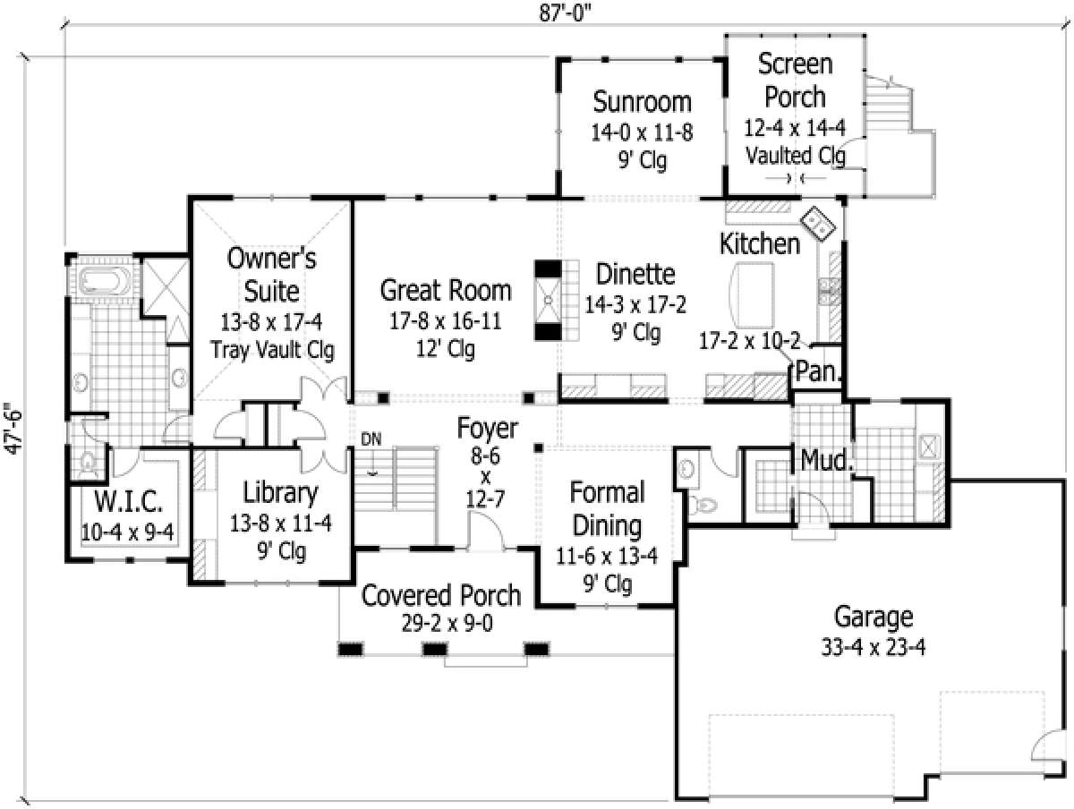 Main Floor for House Plan #098-00214