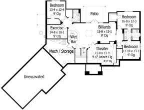 Basement for House Plan #098-00215