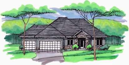 Traditional House Plan #098-00218 Elevation Photo