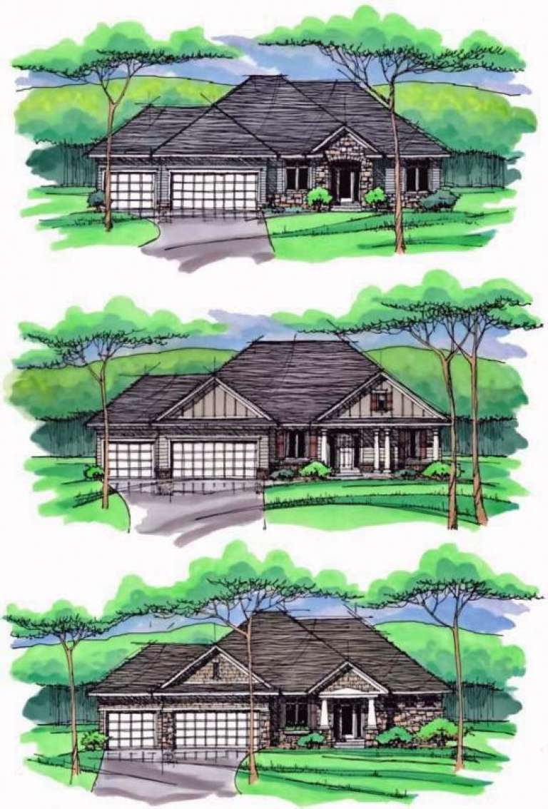 Craftsman House Plan #098-00219 Elevation Photo