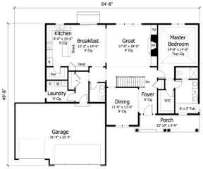 Floorplan 1 for House Plan #098-00219