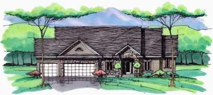 European House Plan #098-00222 Elevation Photo