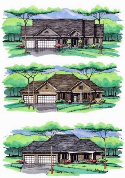 European House Plan #098-00222 Elevation Photo