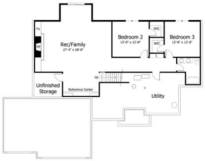 Basement for House Plan #098-00223