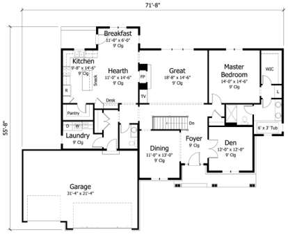 Main Floor for House Plan #098-00224