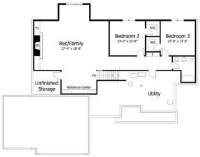 Basement for House Plan #098-00225