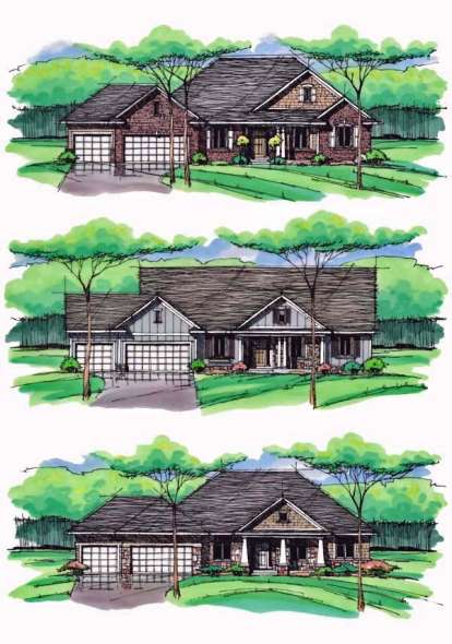 Country House Plan #098-00228 Elevation Photo
