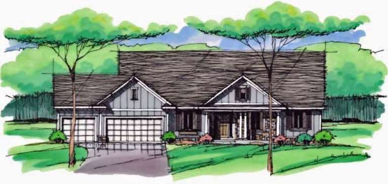 Country House Plan #098-00230 Elevation Photo