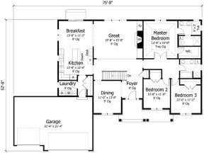 Main Floor for House Plan #098-00230