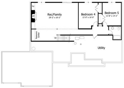 Basement for House Plan #098-00233