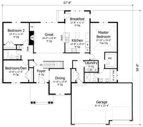 Main Floor for House Plan #098-00236