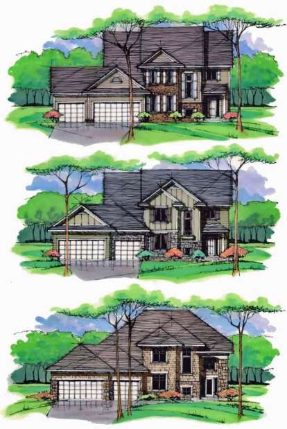 Traditional House Plan #098-00240 Elevation Photo
