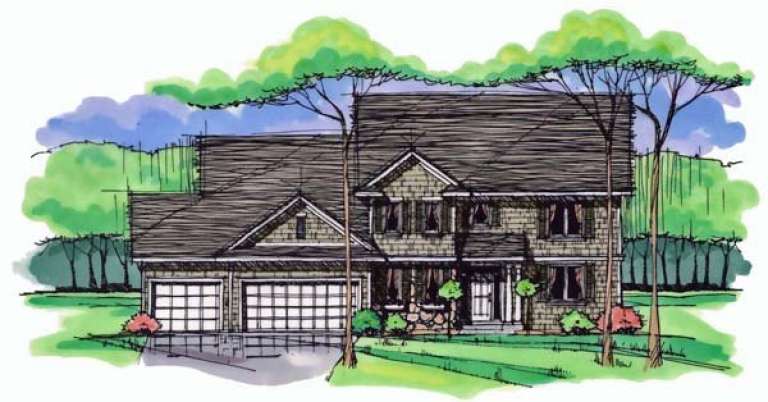 Craftsman House Plan #098-00245 Elevation Photo