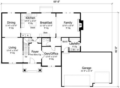 Main Floor for House Plan #098-00249