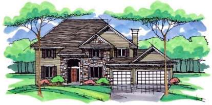 Traditional House Plan #098-00251 Elevation Photo