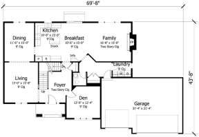 Main Floor for House Plan #098-00251
