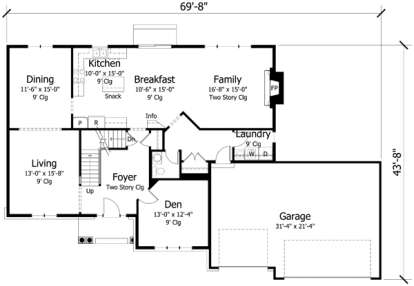 Main Floor for House Plan #098-00252