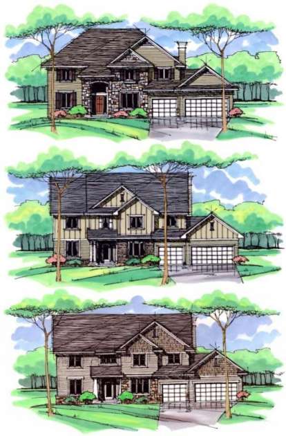 Craftsman House Plan #098-00253 Elevation Photo