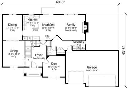 Main Floor for House Plan #098-00253