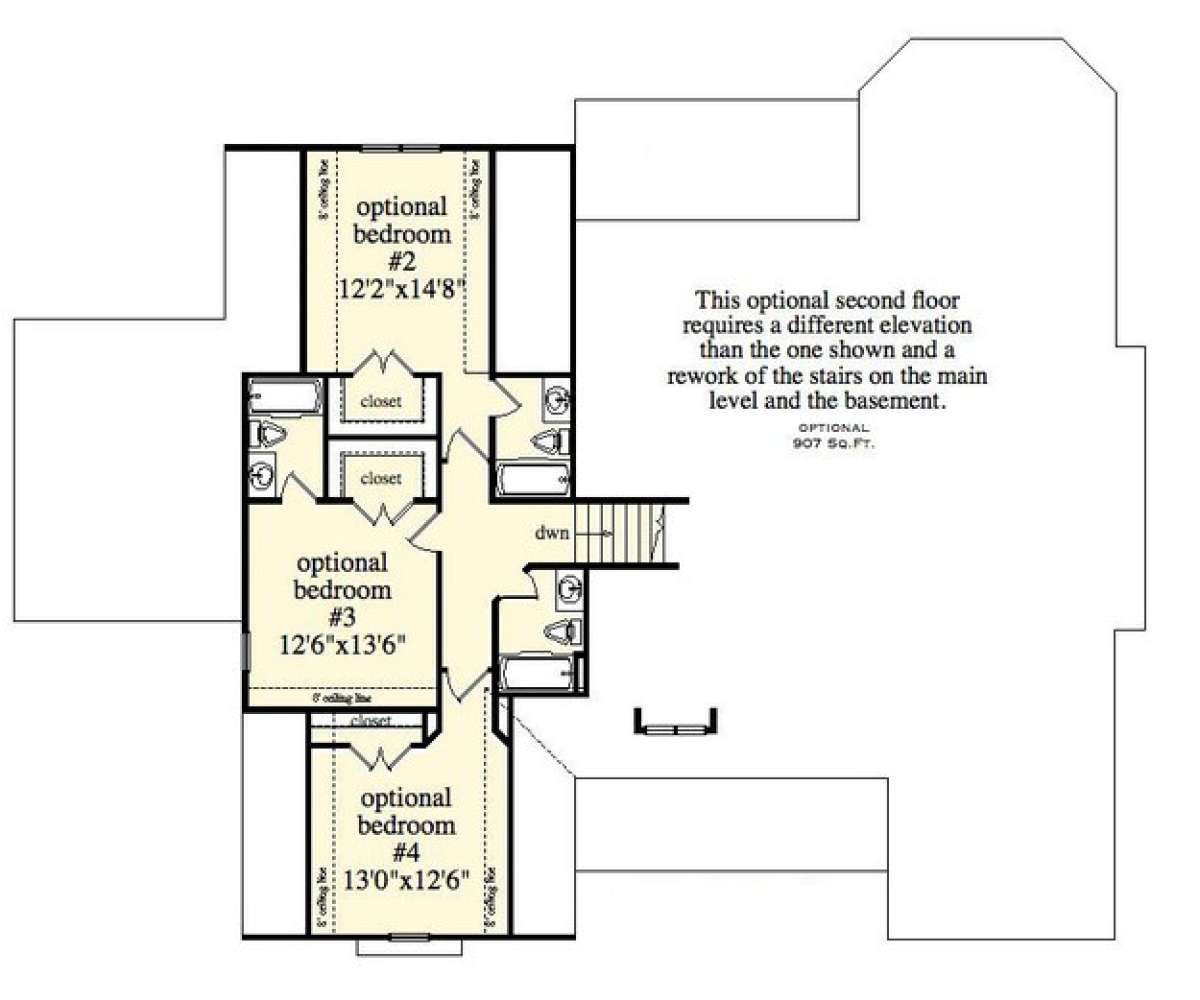 Floorplan 3 for House Plan #957-00015
