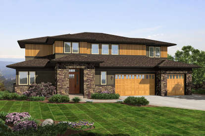 Prairie House Plan #2559-00018 Elevation Photo