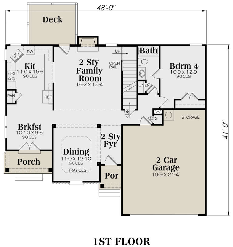 House Plan House Plan #118 Drawing 1
